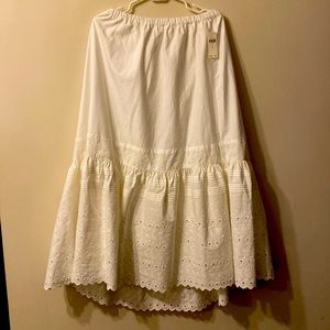 Anthropologie eyelet petticoat skirt.